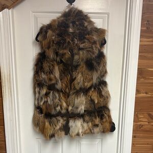Michael Kors Fox Fur Vest in Brown